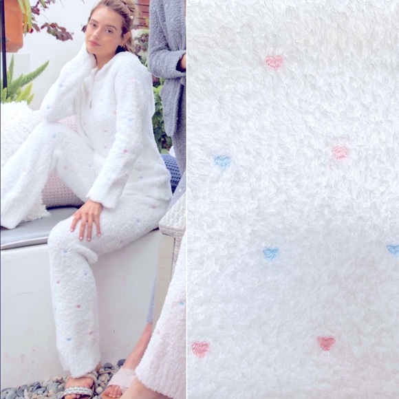 POL Embroidered Hearts Berber Fleece Pants + Hoodie Matching Set - Picture 2 of 15